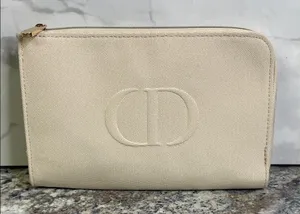 Christian Dior Cream Canvas Pouch thumbnail 1