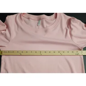 Anyproud Women Soft Long Sleeve Top Pink Ruched Cuff‎ Crew Neck Lagenlook, Small thumbnail 3