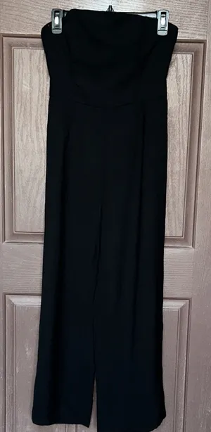 Princess Polly Elegant Black Wide Leg Jumpsuit thumbnail 1