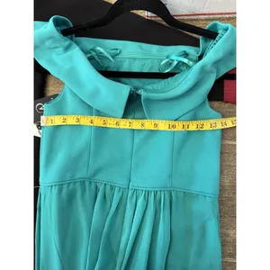 Adrianna Papell Women's‎ Green Off The Shoulder Crepe Chiffon Gown Size 2 NWT thumbnail 9