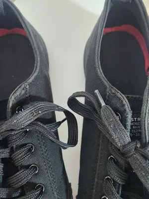 Levi’s Womens Black Canvas Lace-Up Sneakers Size 9 thumbnail 5