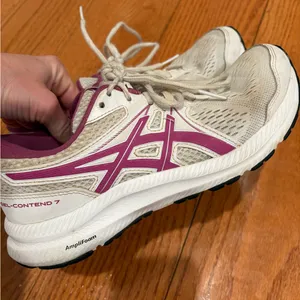 ASICS Gel Contend 7 Running Shoes Women’s 7.5 White Purple Athletic Sneakers thumbnail 3