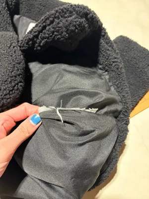 ZARA Black teddy Sherpa Jacket small thumbnail 7