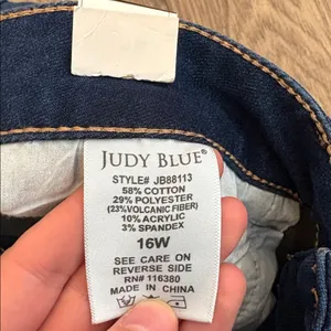 Judy Blue Haven Mid-Rise Thermal Skinny Dark Wash Jeans thumbnail 7