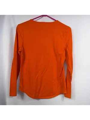 Women’s Halloween Trick or Treat Pumpkin Graphic Long Sleeve Shirt Orange Small thumbnail 5