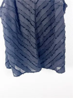 INTIMATELY FREE PEOPLE Black Sheer Geometric Print Fray Hem Cami Size Large Boho thumbnail 9