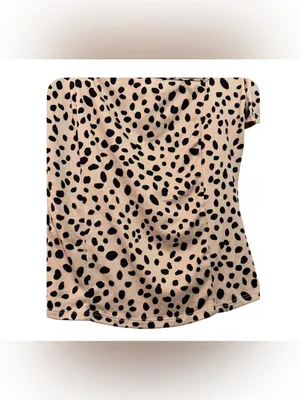 Lulus Women’s Oh Darling Black and Tan Dot Print Puff Sleeve Top Size XS thumbnail 12