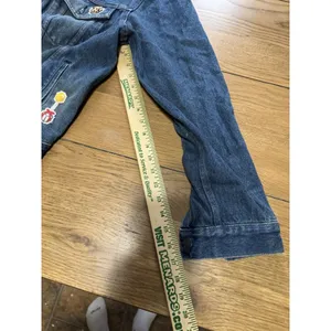 Gap Factory Store Women SZ Small Jean Denim‎ Jacket Animal Crossing Patches READ thumbnail 8
