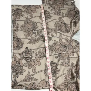 BiBi Floral Hoodie Top Taupe Lightweight Pullover Small Boho Casual thumbnail 8