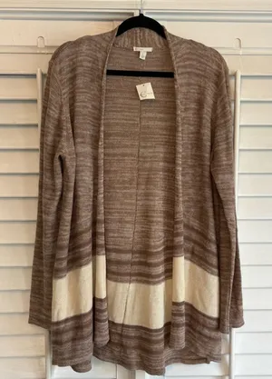 Cato Tan And Cream Cardigan‎ Size Large thumbnail 1