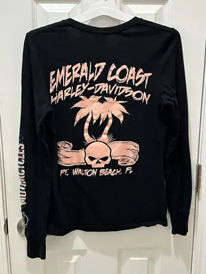HARLEY DAVIDSON Gulf Coast Ft Walton Beach Florida long sleeve T-shirt size M thumbnail 12