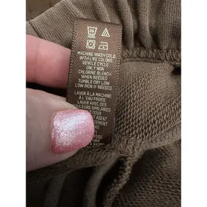 Skims Brown Joggers Sweatpants Women's 2X‎ 100% Cotton Brown Pockets #L2-8 thumbnail 4