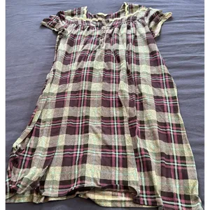 Secret Treasures Womens Purple Plaid Lace Trim Nightgown Sleep Dress XL 16-18 thumbnail 1