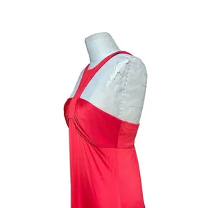 JAY GODFREY Halter Neck Jersey‎ Red Maxi Dress Gown Size 6 thumbnail 5