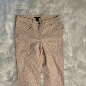 H&M Women's Size 6 Skinny Jeans Light Pink Animal Print Cheetah‎ Print Cotton thumbnail 5