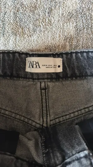 ZARA Black Shorts Denim Cut-Off thumbnail 3