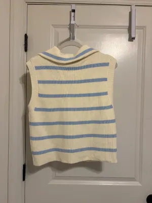Blue and white sweater thumbnail 3