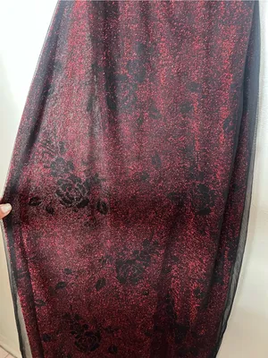 Roberta Vintage Burgundy Floral Mesh Whimsigoth, 90s Whimsigoth, Vampy Grunge thumbnail 7
