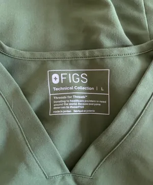 FIGS Green Scrub Top thumbnail 3
