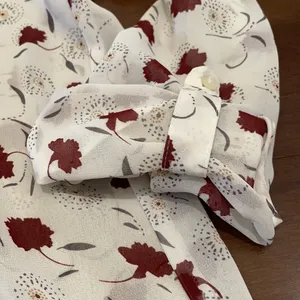 Ann Taylor White Red Floral Top thumbnail 4