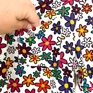 Vans Daisy Stacked Colorful Retro Short Sleeve Button-Up Shirt Size S thumbnail 5