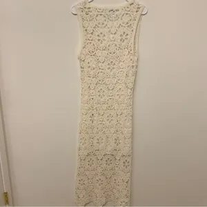 NEW REVOLVE House of Harlow 1960 Crochet Dress Size Large Knit Long Ivory beige thumbnail 8
