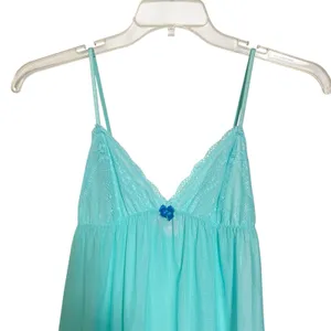 Y2K Victoria's Secret Blue Sheer Babydoll Slip Nightie‎ Lace Large Romantic thumbnail 2