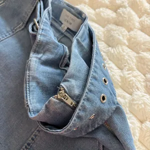 Love Tree Y2K Belted Blue Denim Micro Mini Skirt Side Zip Pockets Medium Wash Wo thumbnail 6