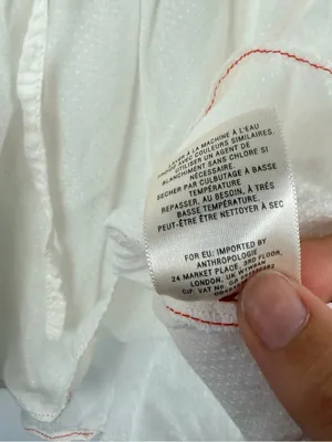 Anthropologie holding horses white red thread texture sleeveless top size 6 thumbnail 4