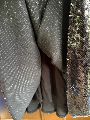 EUC Free People Film Noir Sequined Halter Mini Dress Black Size 4 thumbnail 8