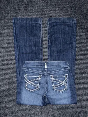 Ariat Mid Rise Entwined Trouser Jeans Marine Women’s 28 R 10025302 EUC thumbnail 2