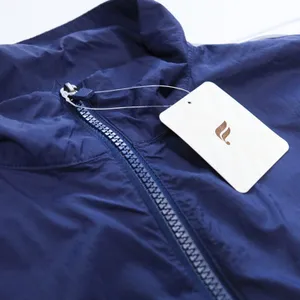 Fabletics Oversized Windbreaker Womens Medium Deep Navy Full Zip Nylon Coat NWT thumbnail 2