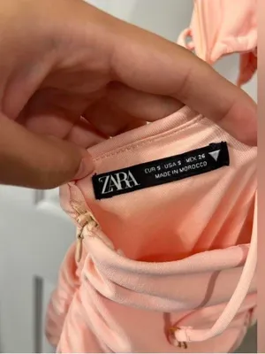 ZARA Ruched Halter Dress thumbnail 6