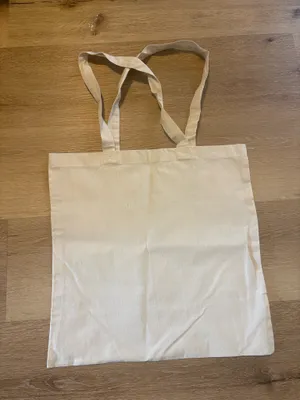 Good Vibes Canvas Tote Bag Tan thumbnail 3