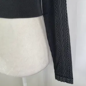 Aerie New Offline Seamless Square Neck Cable Long Sleeve Crop Top Size Large thumbnail 10