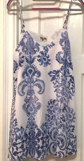 Show Me Your Mumu Blue And White Shift Dress thumbnail 2