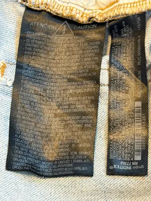 Zara High Rise Wide Leg Jeans Light Wash 100% Cotton Size 29 thumbnail 5