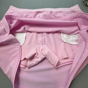 LANDS END Swim Skort Women's 14 Blossom Pink Skirt w/ Attached Shorts Pockets thumbnail 3
