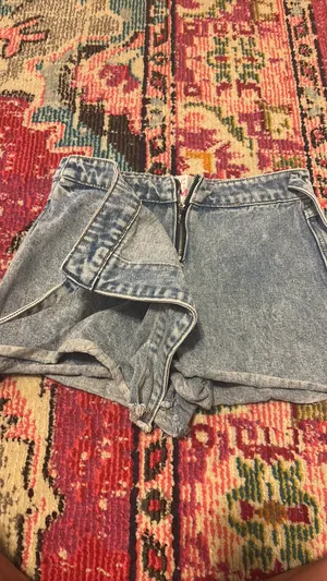 blue jeans skort thumbnail 4