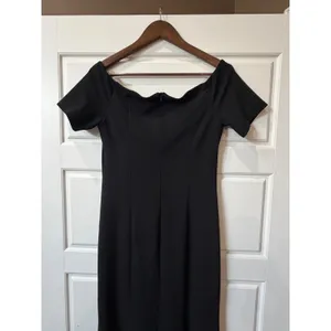 Marina Black Off Shoulder Mermaid Trumpet Gown Short Sleeve Medium Formal thumbnail 8