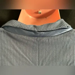 Lucky Label Women's Blue Crop Zip-Up Long Sleeved Top SZ MD thumbnail 8