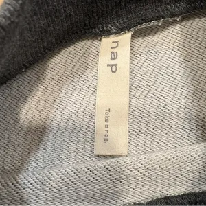 🌟NAP🌟 MOCK NECK SWEATSHIRT DRAWSTRING HEM GRAY SZ S thumbnail 8