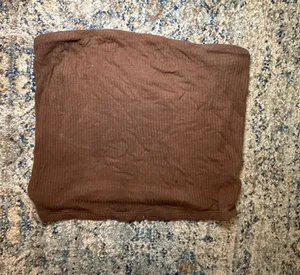 American Eagle Soft & Sexy Rib Brown Bandeau Top XS thumbnail 1