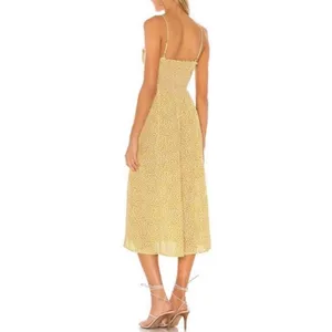RESA Ashley‎ Midi in Honeysuckle revolve smocked dress Sz M thumbnail 2