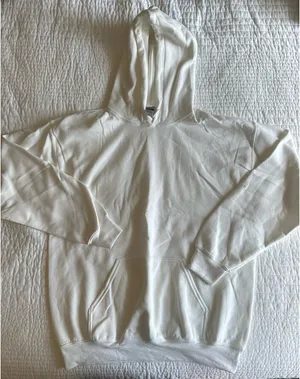 Gildan DryBlend White Hooded Sweatshirt Large thumbnail 1