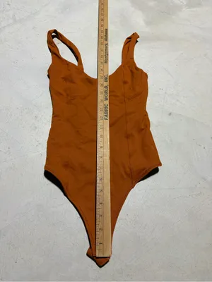 Abercrombie & fitch soft collection Rust Orange One-Piece Bodysuit XXS thumbnail 5