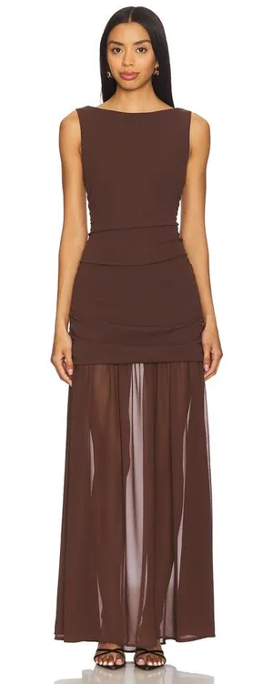 NWT Show Me Your Mumu Aria Maxi Dress size XL brown thumbnail 1