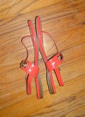 Coach Caterine Patent Leather T-Strap Sandals thumbnail 8