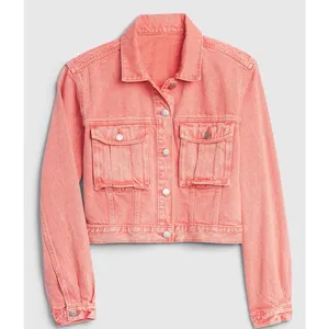 GAP sz S Oversized Pink Washed Denim Jean Jacket Baggy Streetwear Heavy Staple thumbnail 3