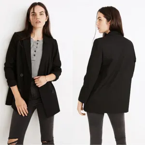 Madewell Caldwell Double-Breasted Blazer Black Small thumbnail 3